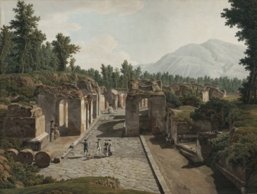 The Herculaneum Gate, Pompeii - Giovanni Battista Lusieri (1783)