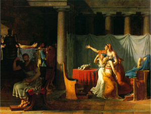 The Lictors Bringing to Brutus the Bodies of His Sons,by Jacques-Louis David (1789)