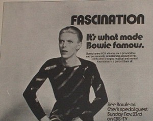 David Bowie and his first six albums create Fascination 1975 RCA records promo photo print Advertisement