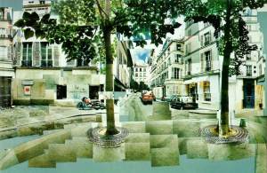 "Place Furstenberg- Paris- August 7-8-9 1985 #1" David Hockney (1985)