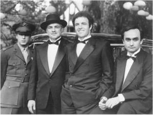 Al Pacino, Marlon Brando, James Caan and John Cazale as the Corleone Family in "The Godfather" (1972).